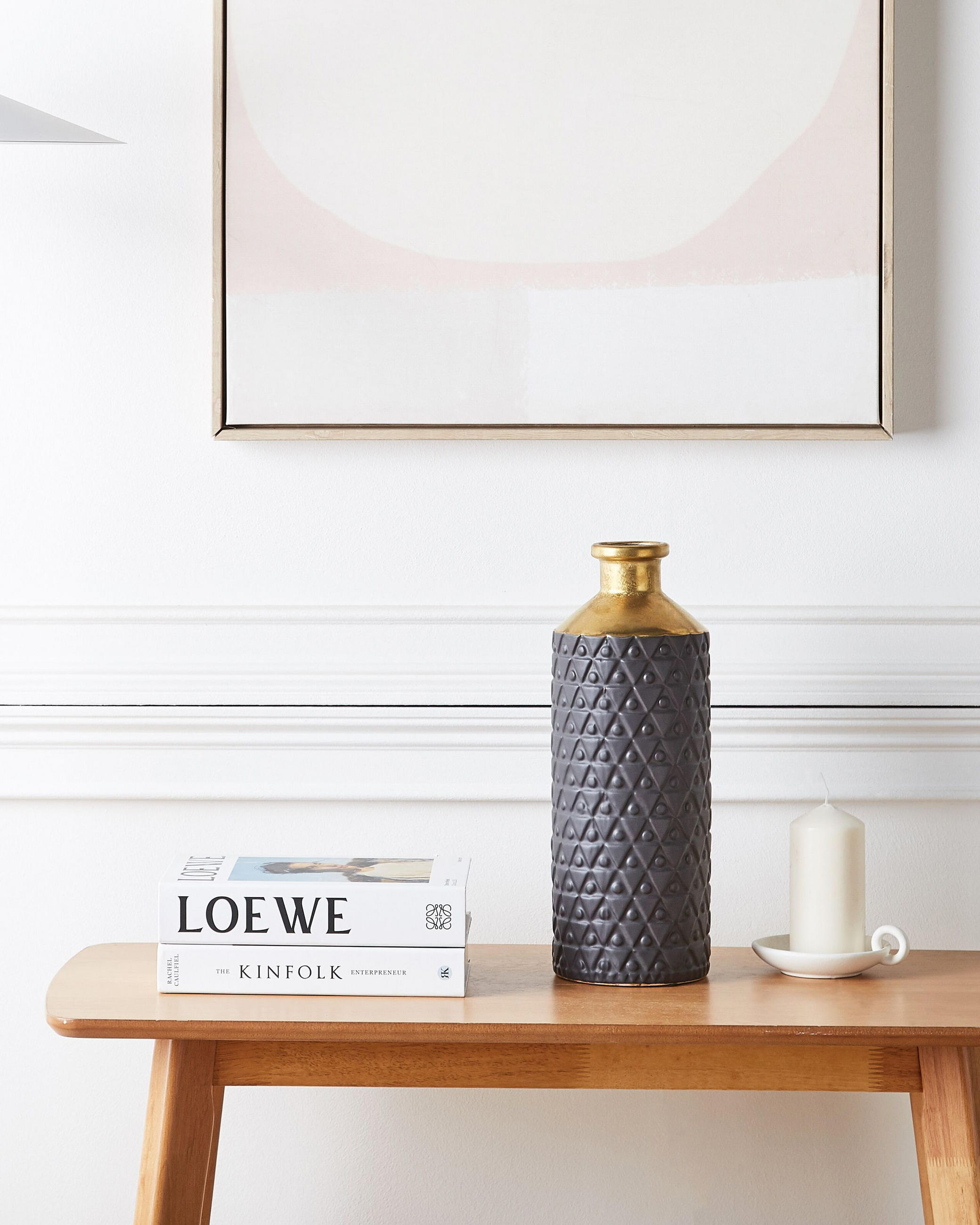 Thumbnail - Beliani Dekovase, Schwarz, Stein, 39 cm, Dekoration, Vasen, Keramikvasen