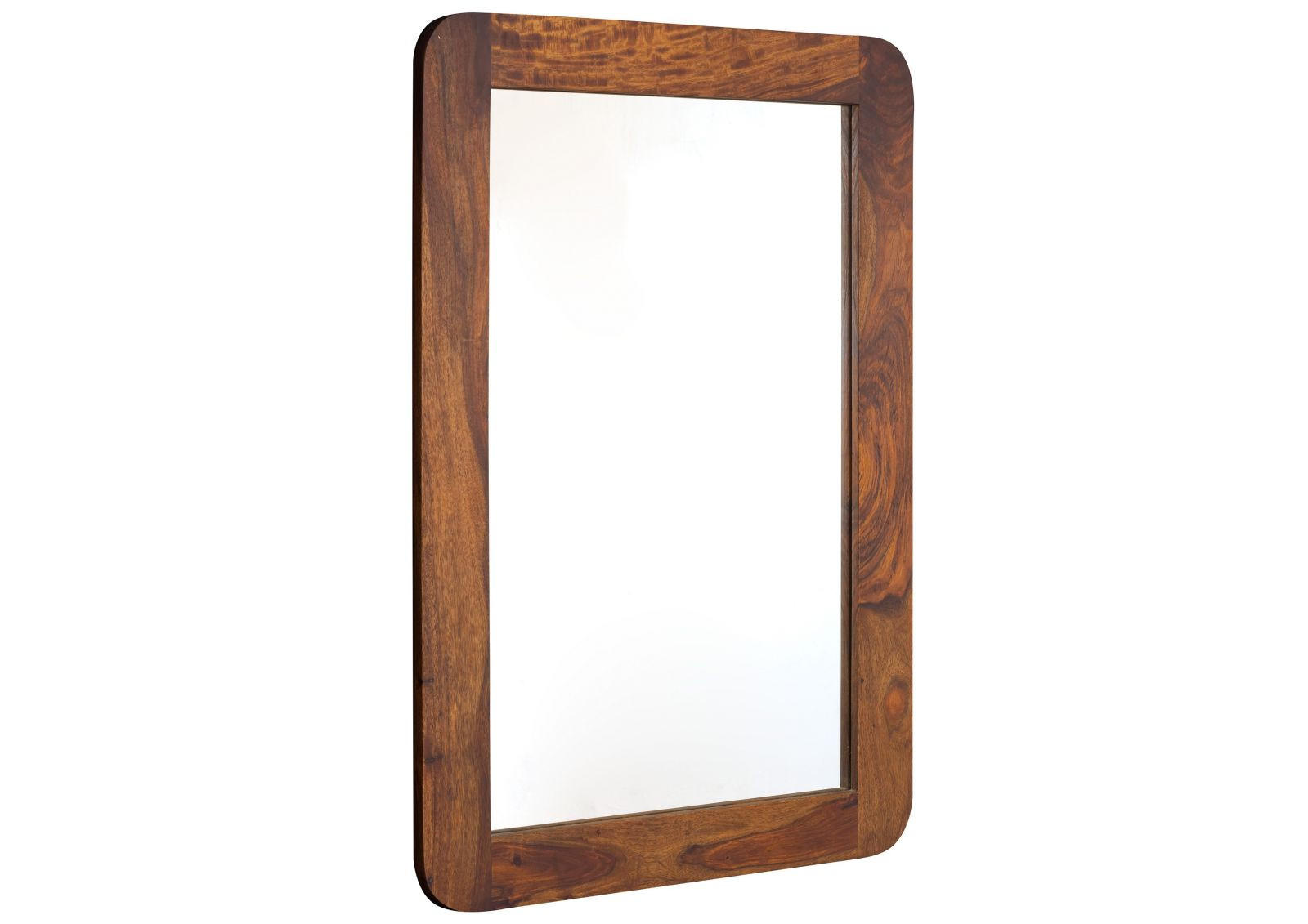 SPIEGEL Sheesham 90x2x60 walnuss gewachst MALMÖ 2 #115 - Dunkelbraun, Holz (90/60/2cm) - Massivmoebel24