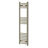 HANDTUCHHEIZKÖRPER 400 x 1200 mm Beige Badheizkörper gebogen mit Seitenanschluss - Beige, Metall (40/120/3cm) - LuxeBath
