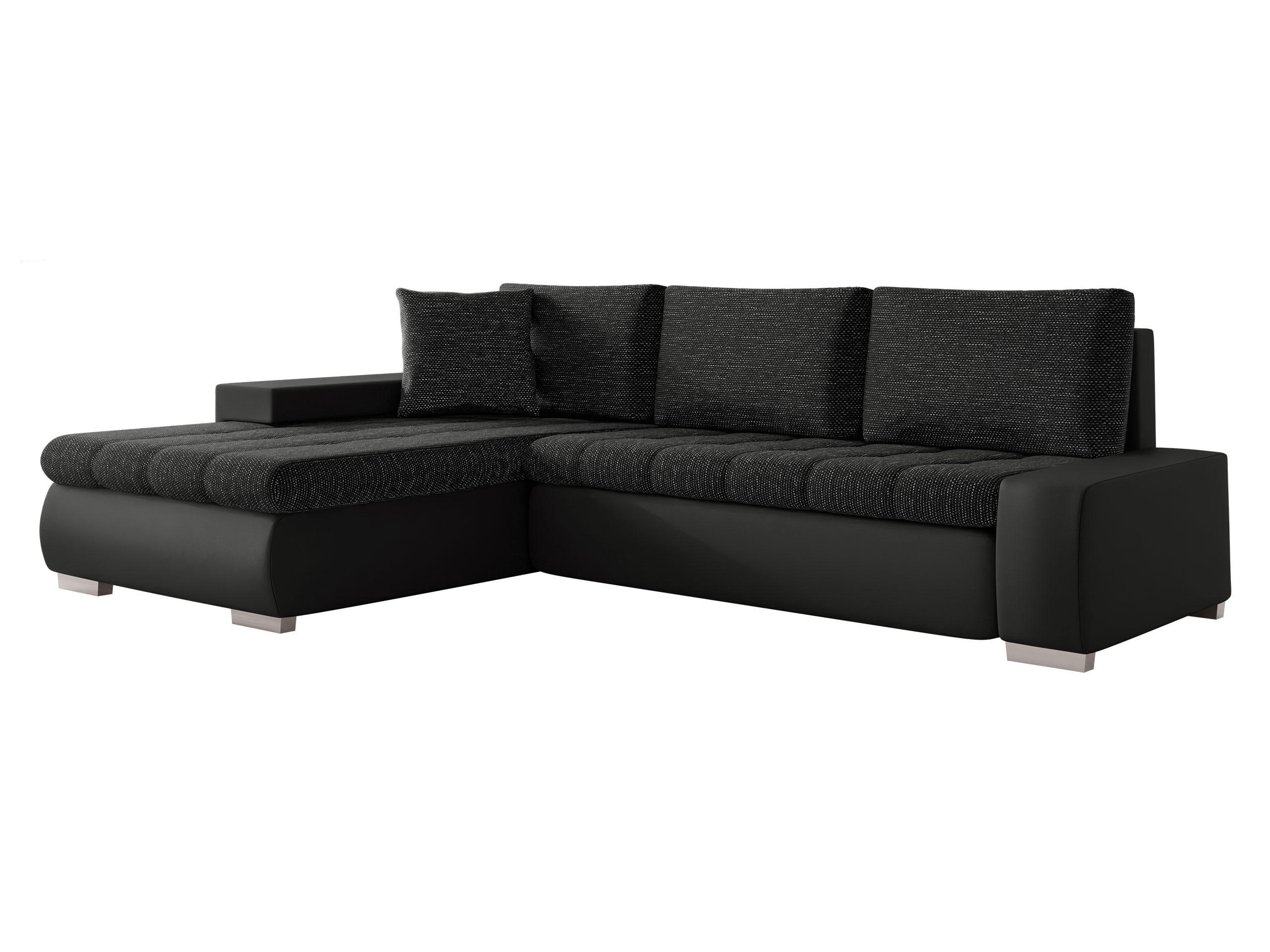 Mirjan24 Ecksofa Schwarz 265x185 cm