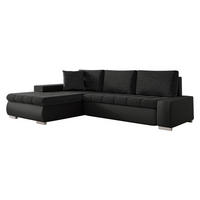 ECKSOFA Orkan Mini Lux - Schwarz, Holz/Textil (265/185cm) - MIRJAN24