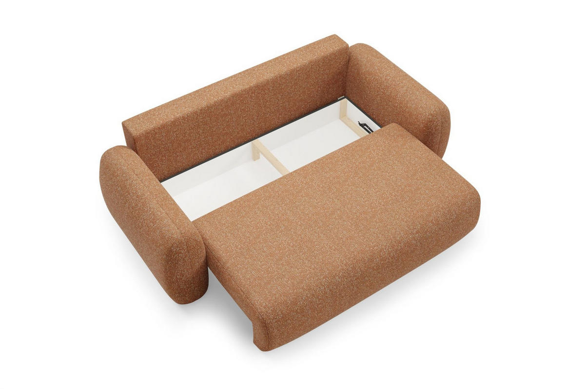 SCHLAFSOFA Gaston - Rotbraun, Holzwerkstoff/Textil (266/95/110cm) - Fun Möbel