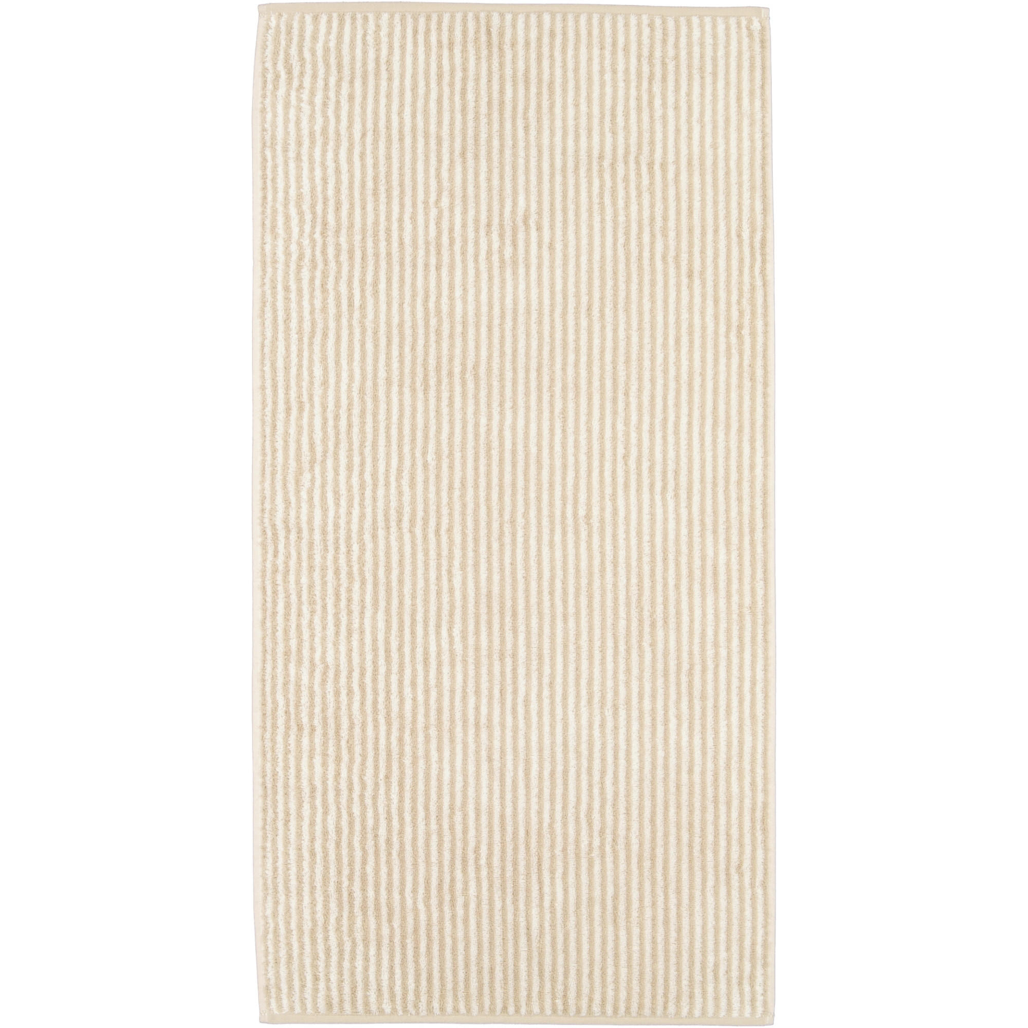 HANDTUCH TWO-TONE STRIPES 480 SAND - 33 - Beige, Textil (50/100cm) - Cawoe