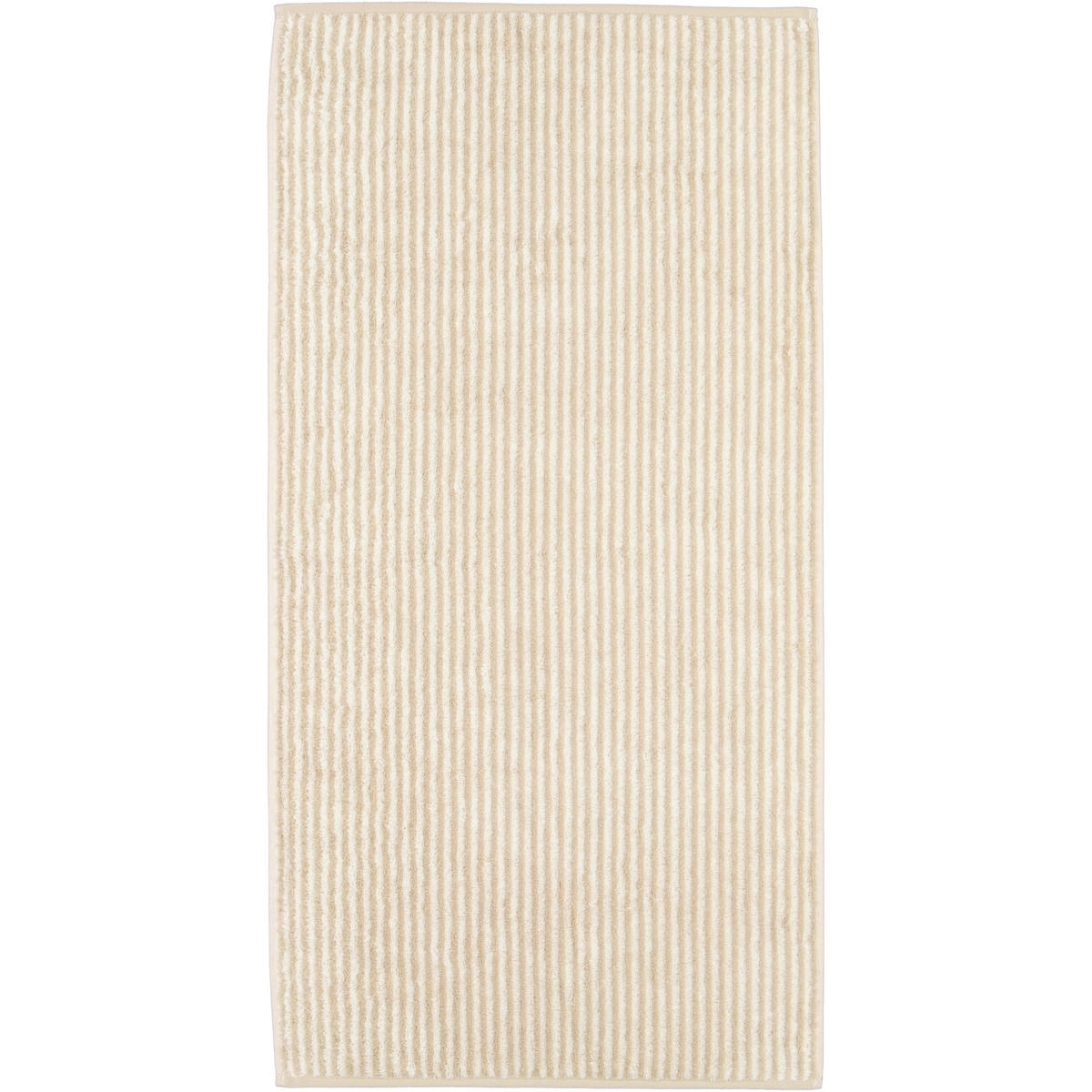 HANDTUCH TWO-TONE STRIPES 480 SAND - 33 - Beige, Textil (50/100cm) - Cawoe