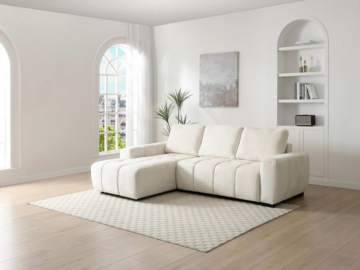 SCHLAFSOFA - 5 Personen - Stoff - Beige - - Beige, Textil (260/95/178cm) - Vente-Unique