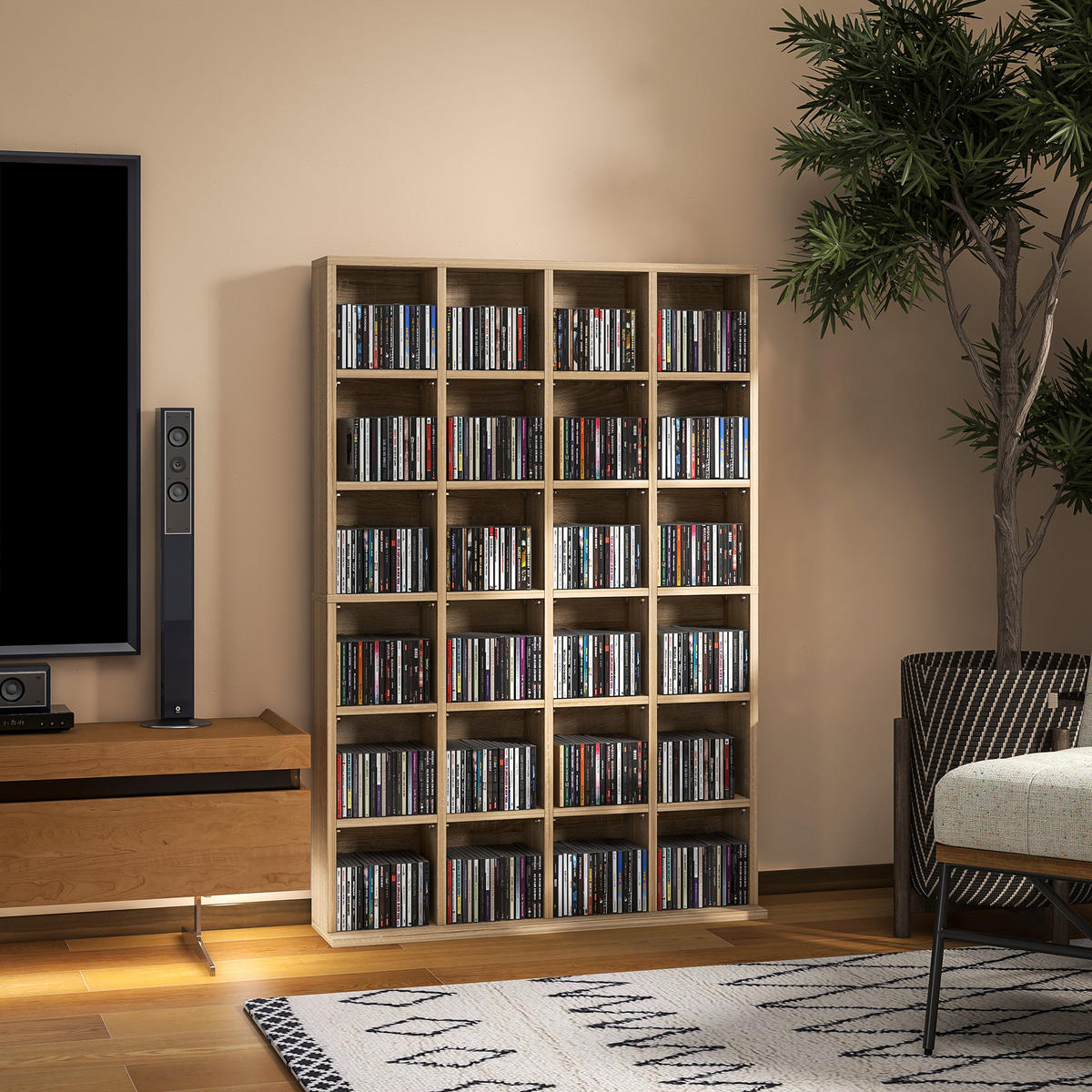 CD-REGAL DE-14443 Naturholz - Naturfarben, Holzwerkstoff (20/130.5/89cm) - ComfortXL