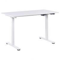 SCHREIBTISCH weiß 120/60/72-122 cm Grifton - Weiß, Holzwerkstoff (60/120/72cm) - Beliani