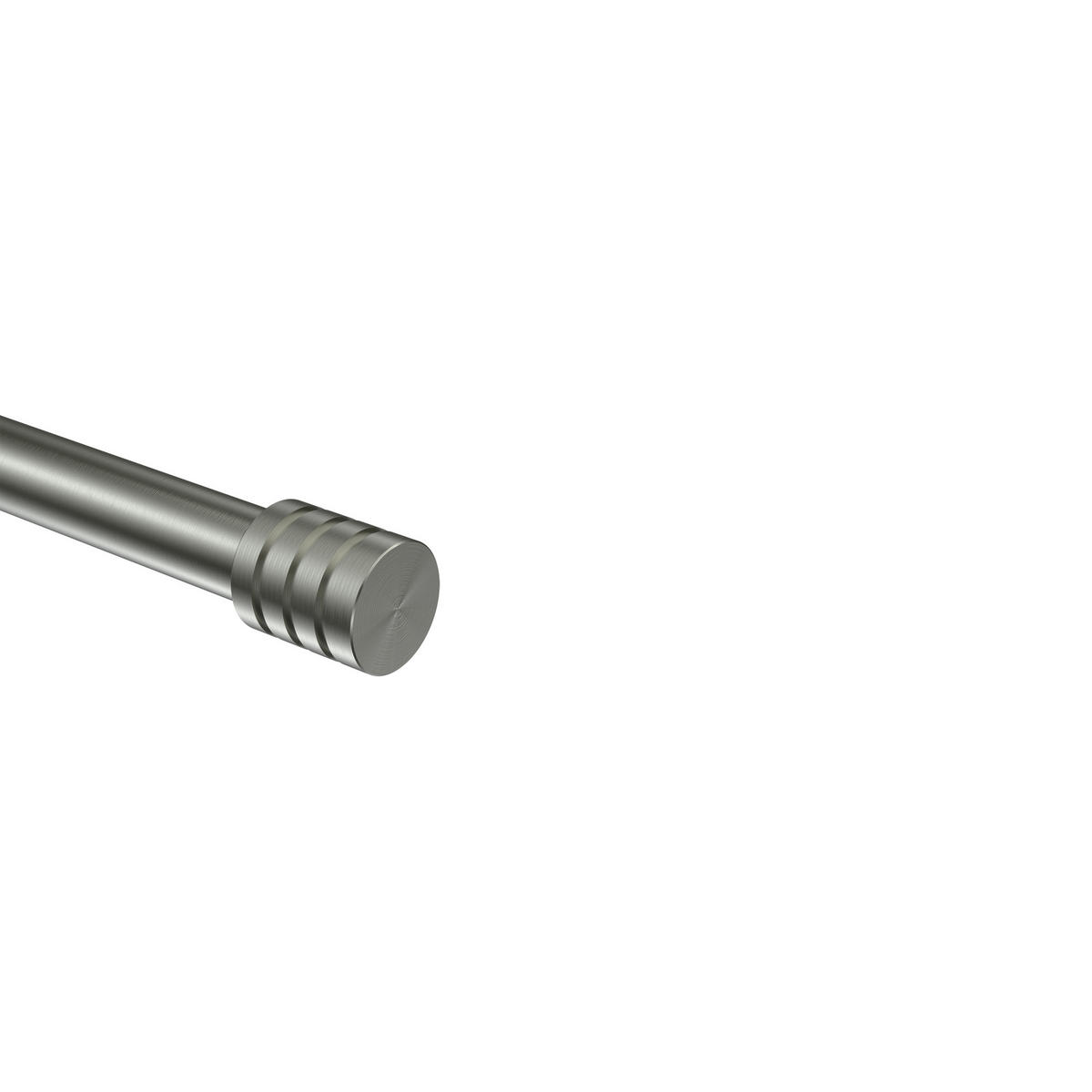 ENDSTÜCKE FÜR GARDINENSTANGEN 16 mm Ø, Selma Edelstahl, Packung 2 Stück - Edelstahlfarben, Metall (2.5/2.2/2.2cm) - INTERDECO