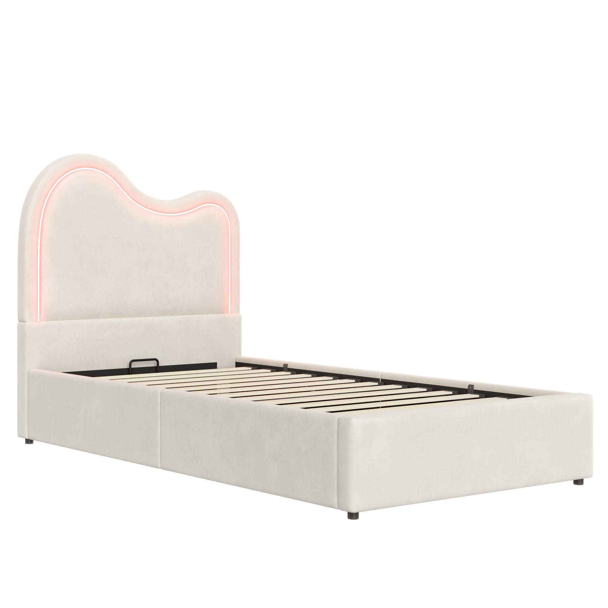 ComfortXL Stauraumbett Beige 90x200 cm
