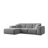 ECKSOFA L-Form Siena Stoff Maloy Grau Links - Grau, Holz (165/266cm) - Kaiser Möbel