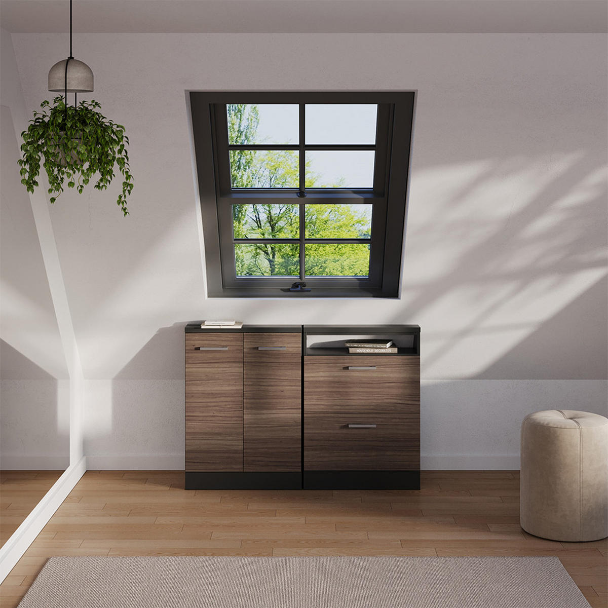 ŠIKMÁ SKŘÍŇ Rion Ušlechtilá šedá/antracitová - šedá, kompozitní dřevo (60/81.6/46cm) - Vicco