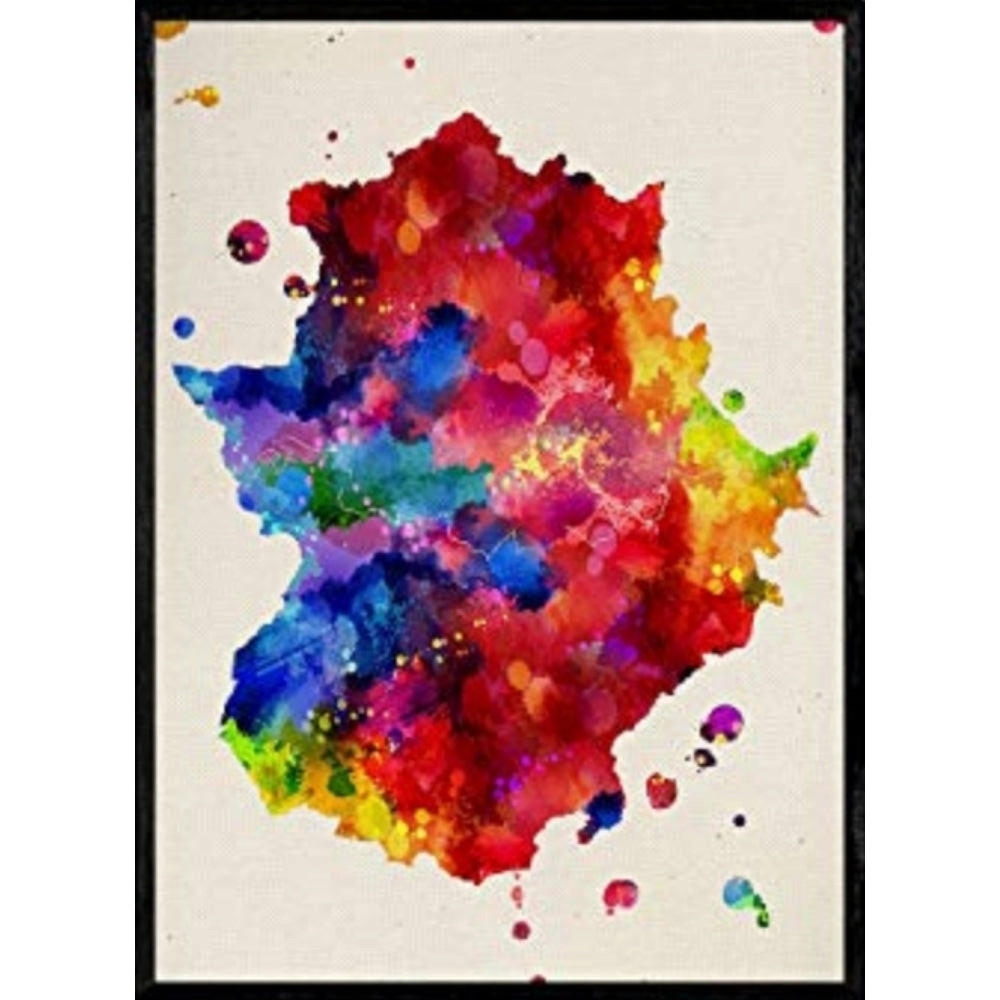 POSTER Europa A4 Schwarzer Rahmen - Schwarz, Papier (29.7/5/21cm) - Nacnic