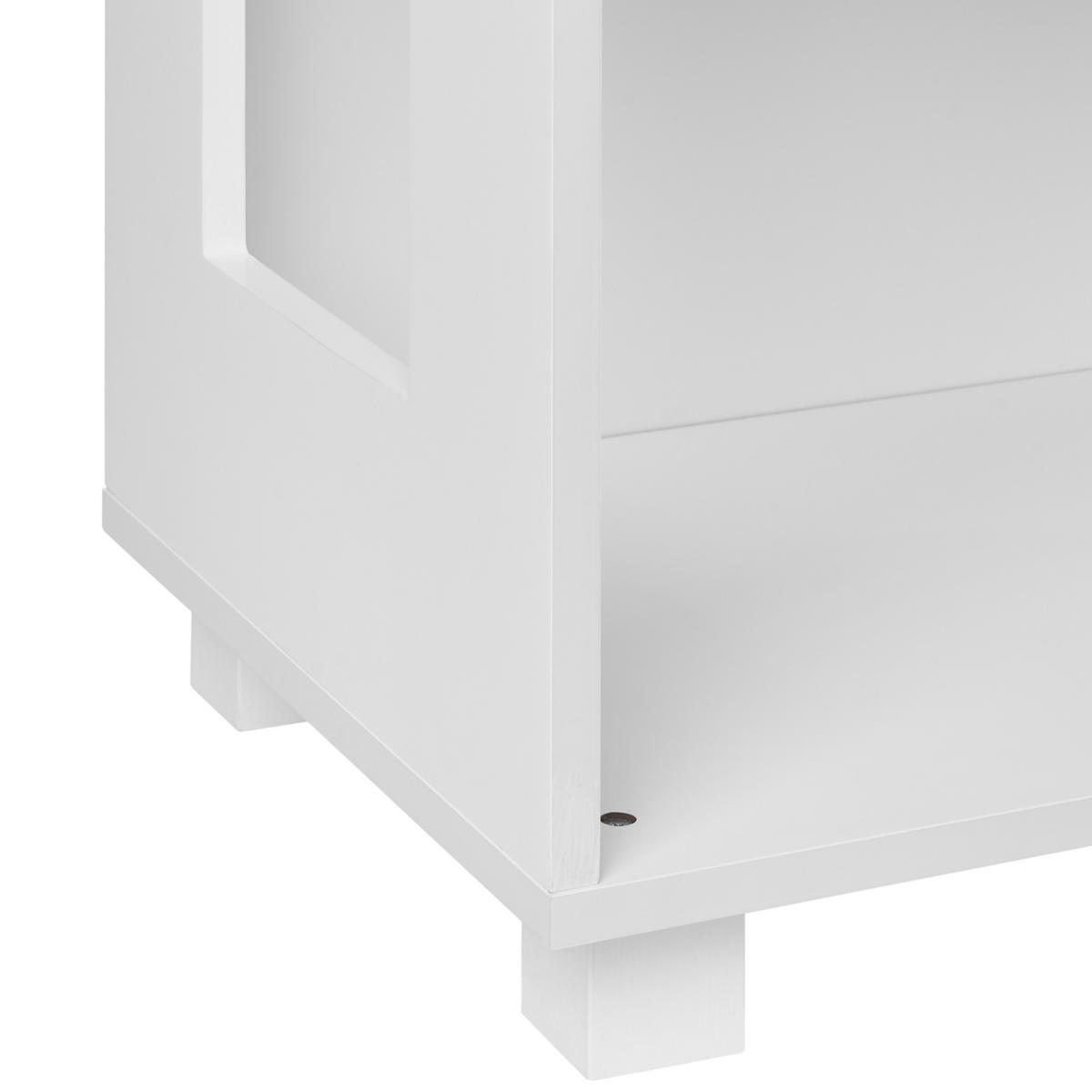 RAFT 100 cm alb Glenorie - alb, compozit lemnos (39/100/30cm) - Beliani
