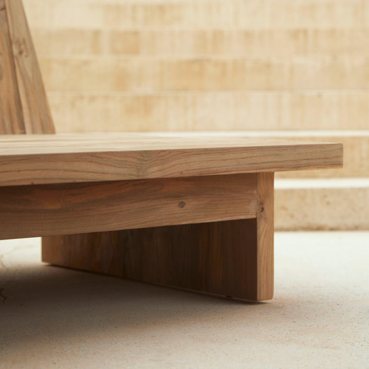 GARTENBANK Joaquin Natur aus Teak - Naturfarben, Holz (200/76/100cm) - Tikamoon