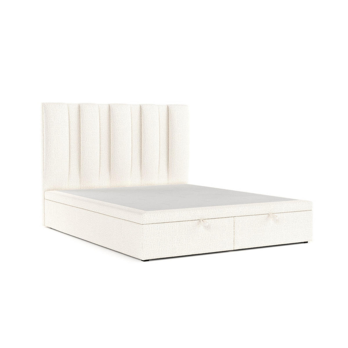 POLSTERBETT Orta mit Stauraum 160/200 cm Creme im Alta Stoff - Creme/Schwarz, Holz/Holzwerkstoff (160/200cm) - AltaBeds