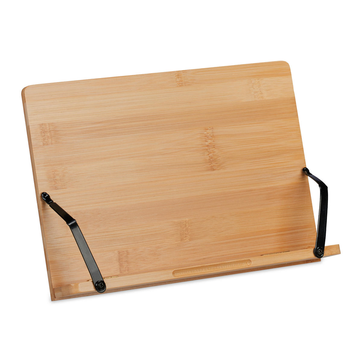 LESESTÄNDER - Hellbraun, Holz/Metall (28/19/17cm) - Relaxdays