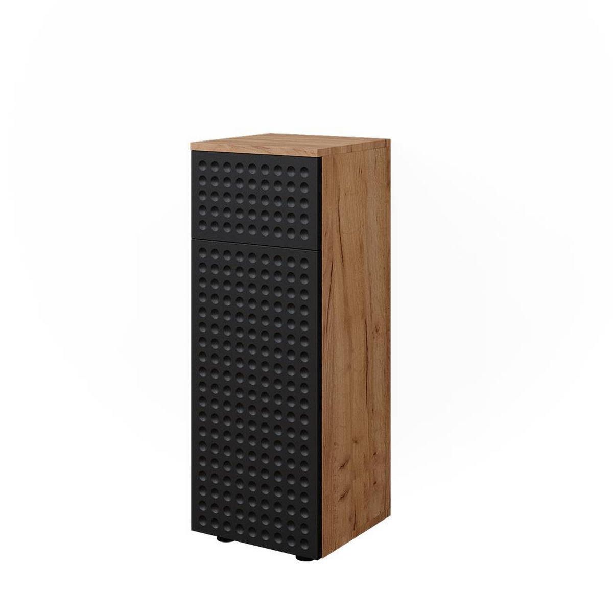 MIDISCHRANK Irma Anthrazit gepunktet 30x81 cm mit 1 Schublade 2 Fächer - Anthrazit, Holzwerkstoff (30/81/30cm) - Vicco