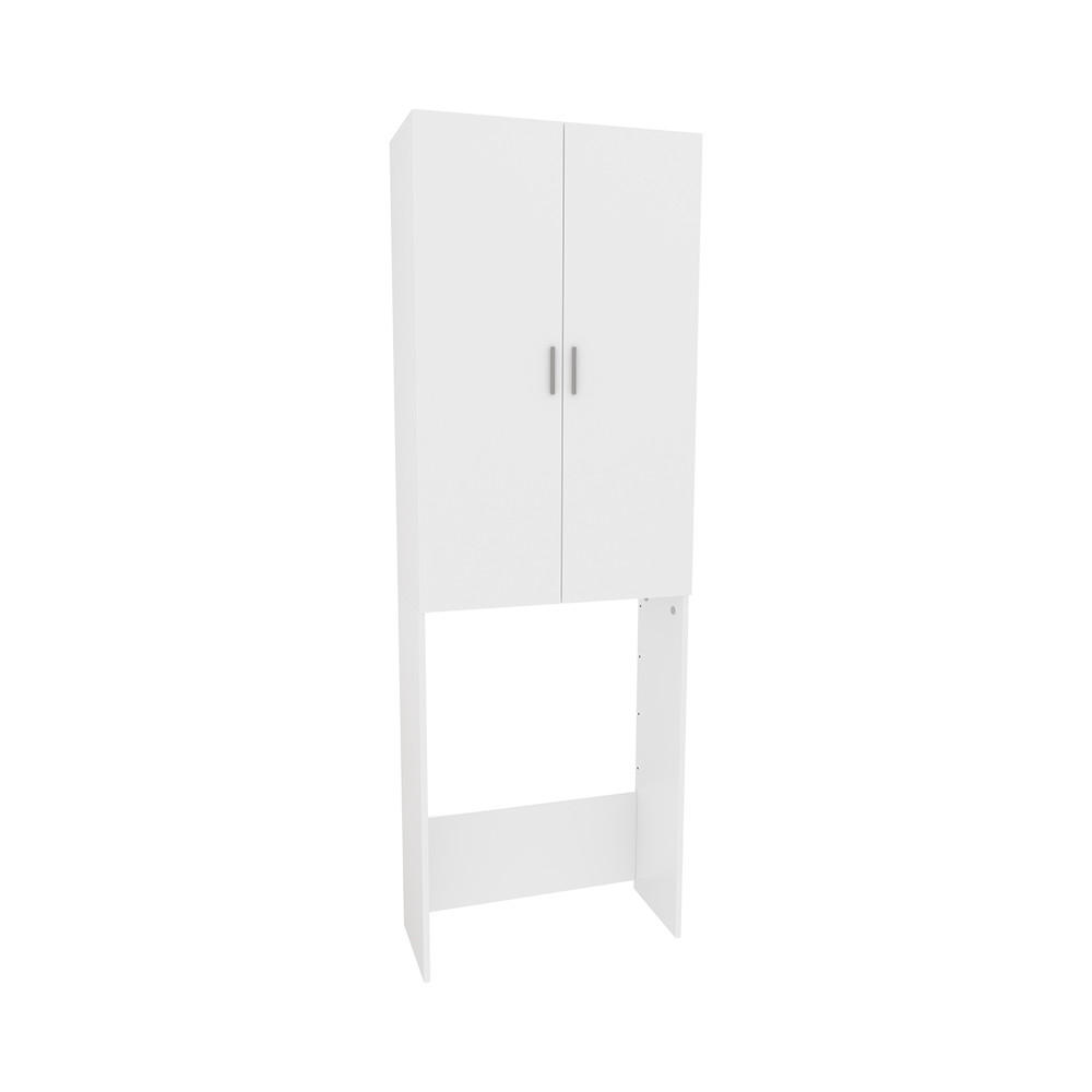 WASCHMASCHINENSCHRANK Martha Weiß 64 x 190 cm mit 2 langen Türen - Weiß, Holzwerkstoff (64/190/26cm) - Vicco