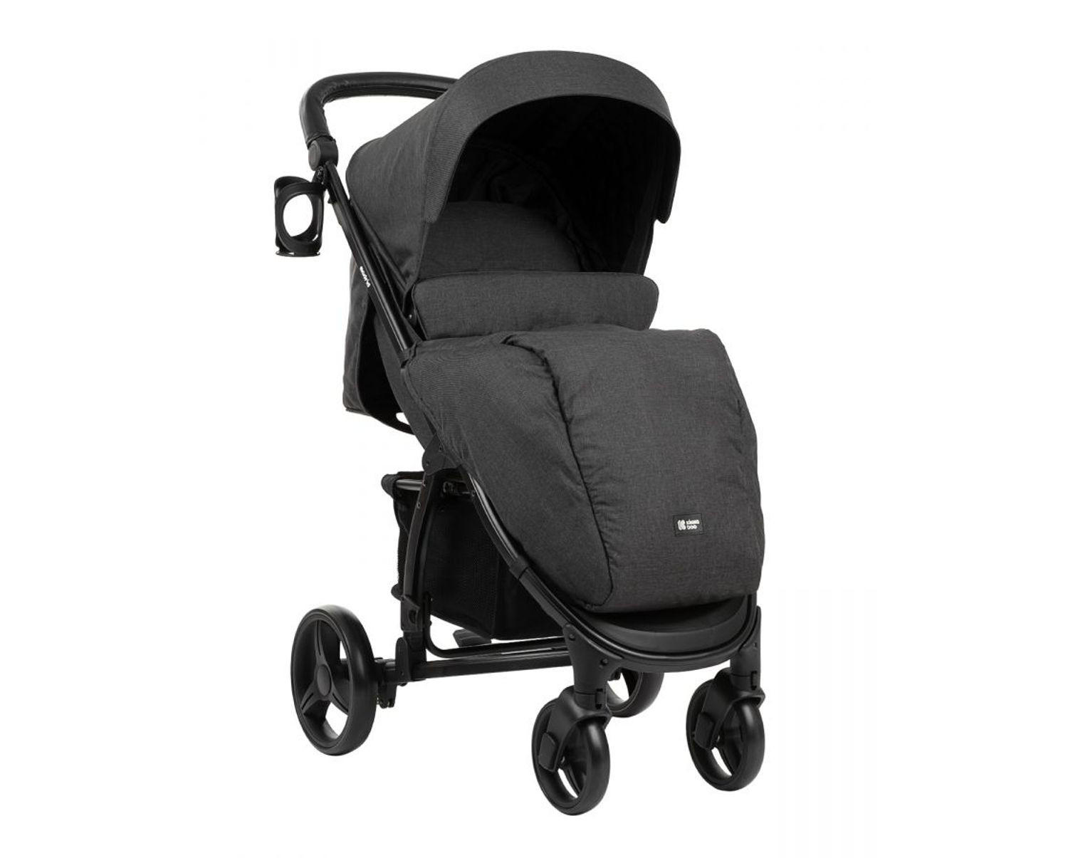 KOMBIKINDERWAGEN Madrid 3 in 1 schwarz Babyschale, Babywanne, faltbar, Tasche - Schwarz, Metall (107/58/70cm) - Kikka boo