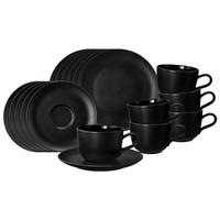 KAFFEESERVICE Liberty Velvet Black schwarz 18er Set - Schwarz, Keramik (1/1/1cm) - Seltmann Weiden