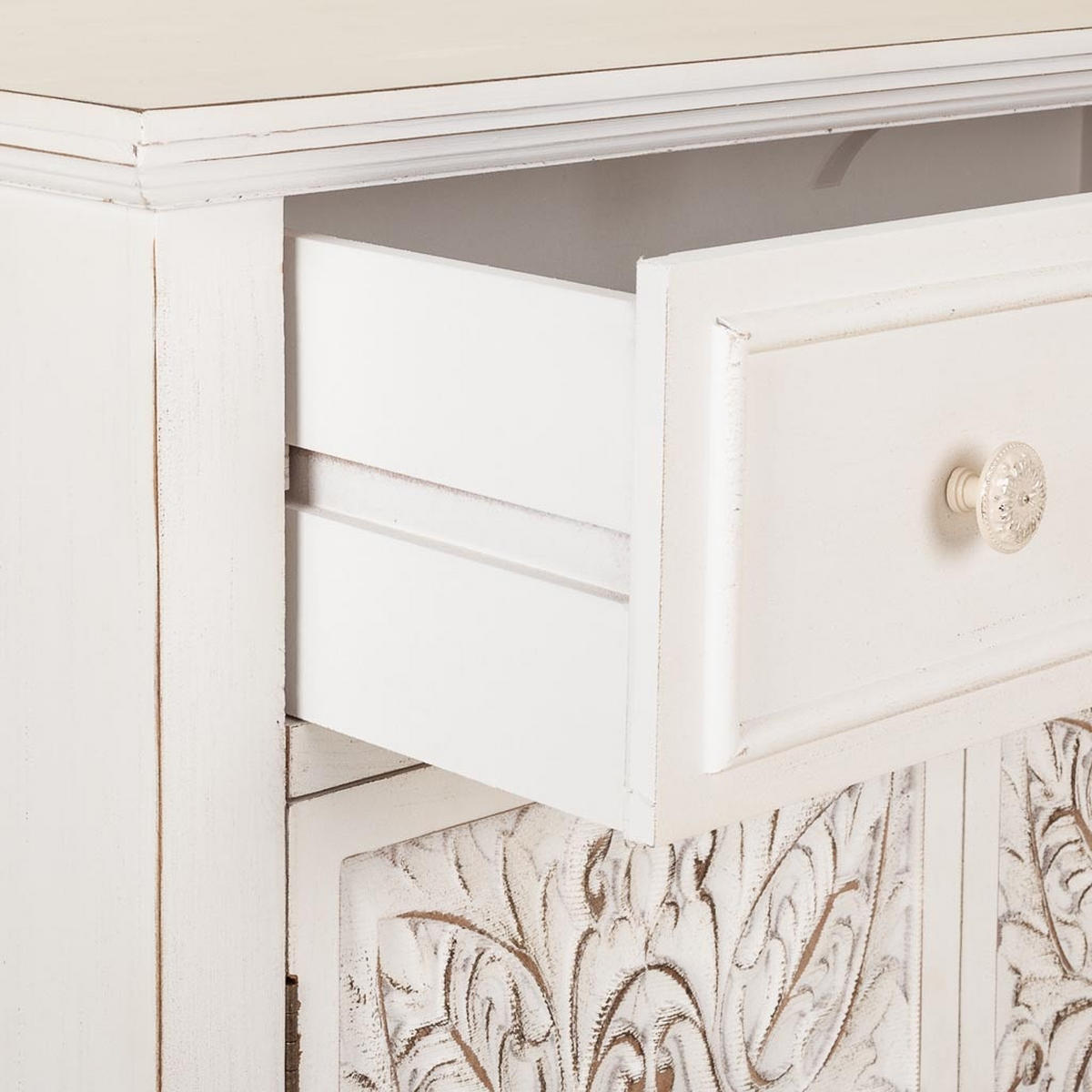 SIDEBOARD aus Holz 73x37x78 cm - Weiß, Holz (73/78/36.5cm) - Wanderlust