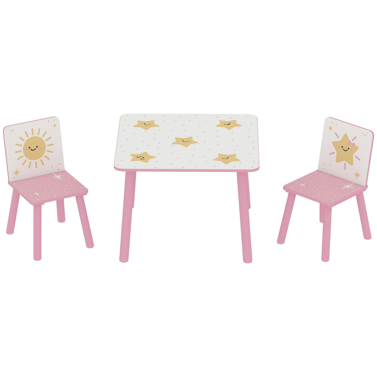 KINDERSITZGRUPPE DE-17534 mit Sternenmotiv, 60x60 cm Rosa - Pink, Holzwerkstoff (60/44/60cm) - ComfortXL
