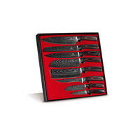 KÜCHENKOMPANE Profi Messer-Set 8-tlg. – Edelstahl Küchenmesser mit Pakkaholz-Griffen - Braun, Holz/Metall - Küchenkompane