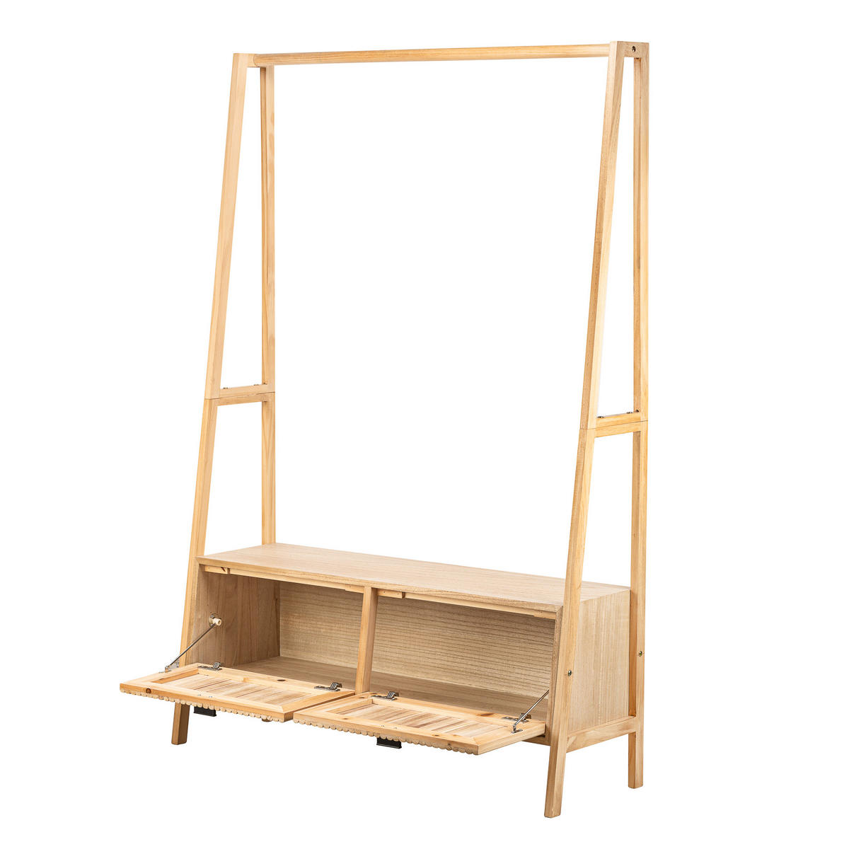 GARDEROBE Holz Braun - Braun, Holz (110/165/36cm) - Nordlys