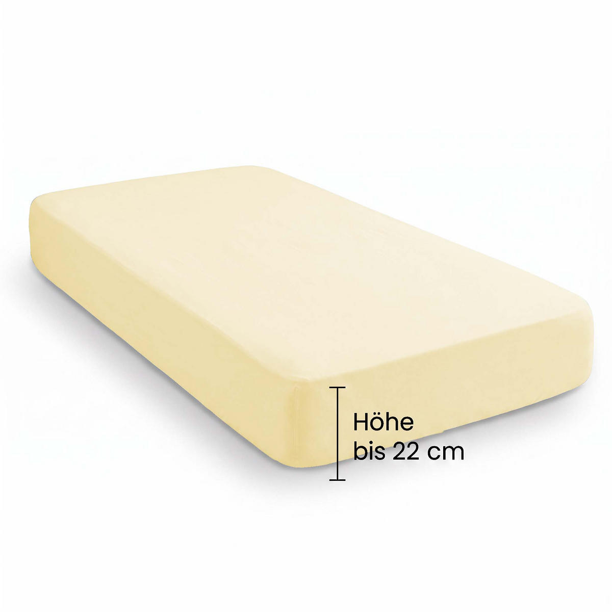 SPANNBETTTUCH Premium Frottee gelb, 180x200 cm - 200x200 cm - Gelb, Textil (200/200cm) - biberna