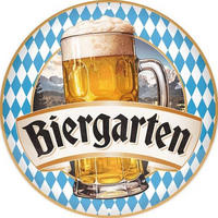 BLECHSCHILD 35 cm Rund Biergarten - Multicolor, Metall (35/35/0.2cm) - Nostalgic-Art