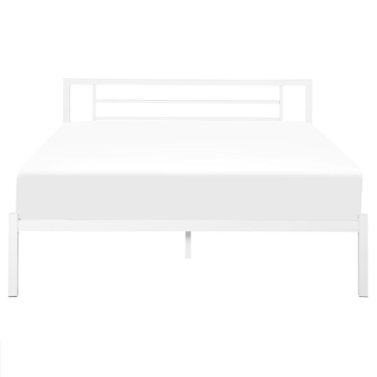 METALLBETT 160/200cm Weiß Cusset - Weiß, Metall (160/200cm) - Beliani