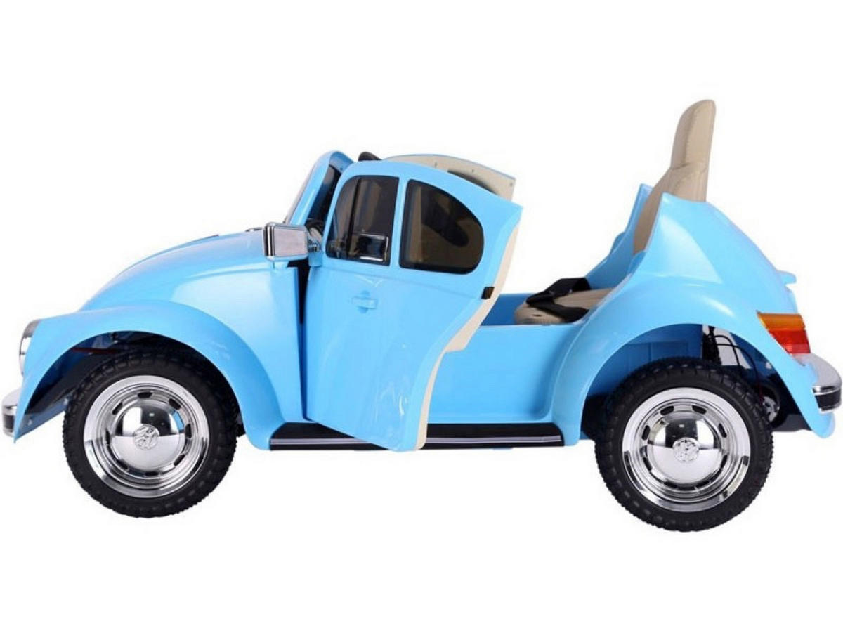 KINDER ELEKTROAUTO Volkswagen Beetle Blau - Blau, Kunststoff (108/63/51cm) - TPFLiving