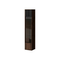 GLASVITRINE Philippe - Nussbaumfarben/Schwarz, Holzwerkstoff (36/164/31cm) - MIRJAN24
