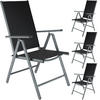 GARTENSTUHL 4er Set Marilena, 67 x 56 x 105 cm,anthrazit - Anthrazit, Metall (56/105/67cm) - tectake