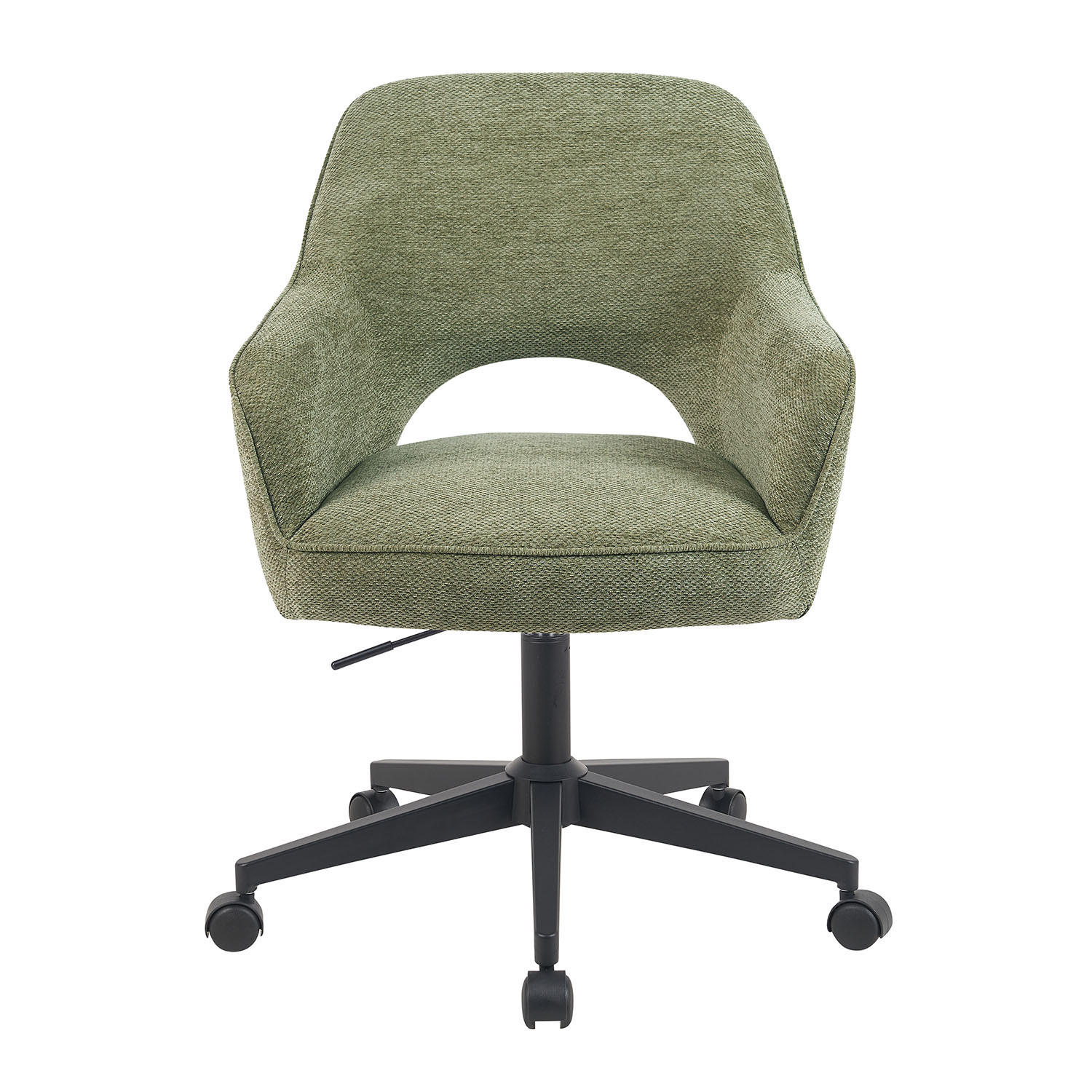 BÜROSTUHL Mika-Ilvy - Schwarz/Grün, Textil/Metall (60/84/65cm) - DUBI Möbel