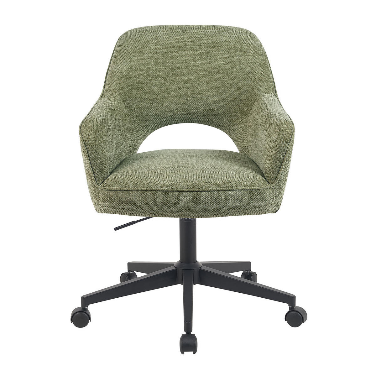 BÜROSTUHL Mika-Ilvy - Schwarz/Grün, Textil/Metall (60/84/65cm) - DUBI Möbel