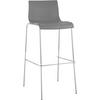 BARHOCKER Kunststoff Grau - Chromfarben/Grau, Kunststoff/Metall (43/100/48cm) - CLP