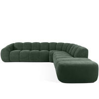 ECKSOFA RECHTS FLAVA, Dunkelgrün - Dunkelgrün, Holz/Holzwerkstoff (310/314cm) - KONSIMO®