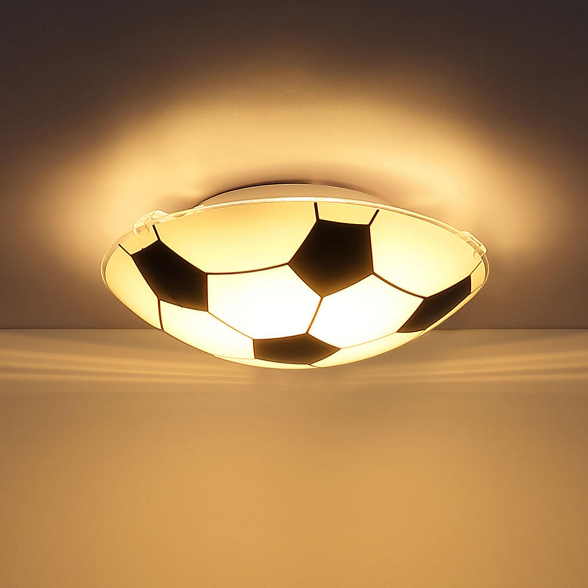 RGB LED KINDERDECKENLEUCHTE Metall Schwarz - Schwarz, Glas (30/30/8cm) - Globo Lighting