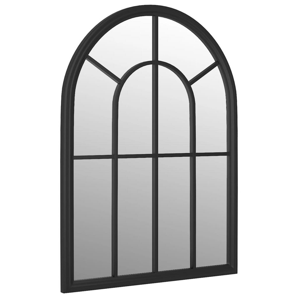 SPIEGEL Schwarz 60x45 cm Eisen für den Innenbereich - Schwarz, Metall (60/45/1cm) - furnicato