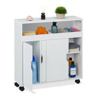 NISCHENSCHRANK - Weiß, Holzwerkstoff/Kunststoff (70/71.5/20cm) - Relaxdays