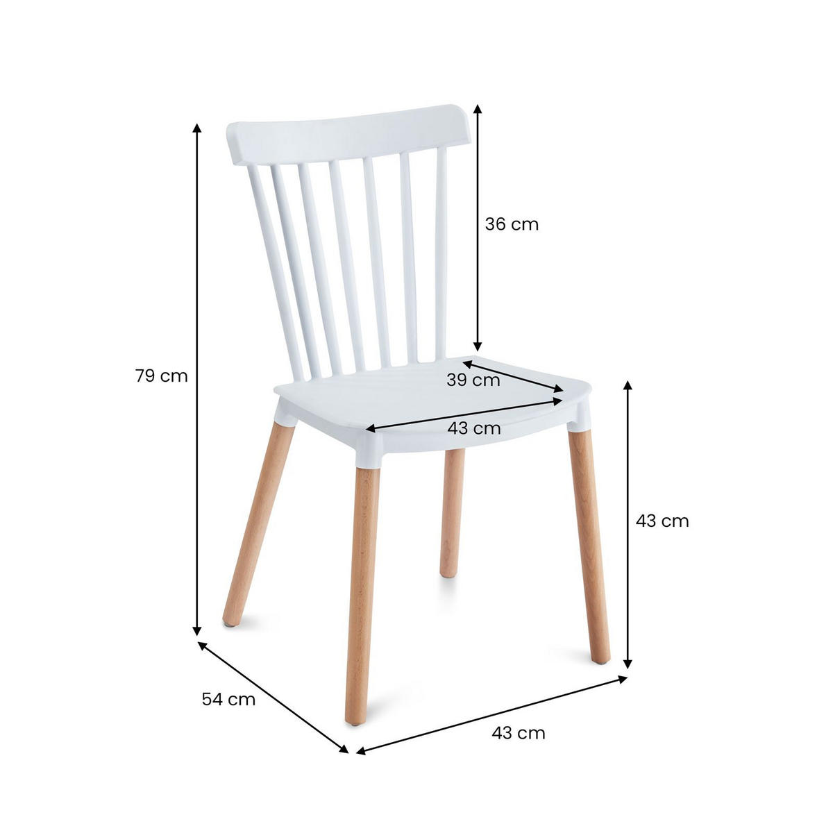 ESSGRUPPE SHANNON/RAVI 5er Set weiß - Weiß, Holz/Holzwerkstoff - IDIMEX