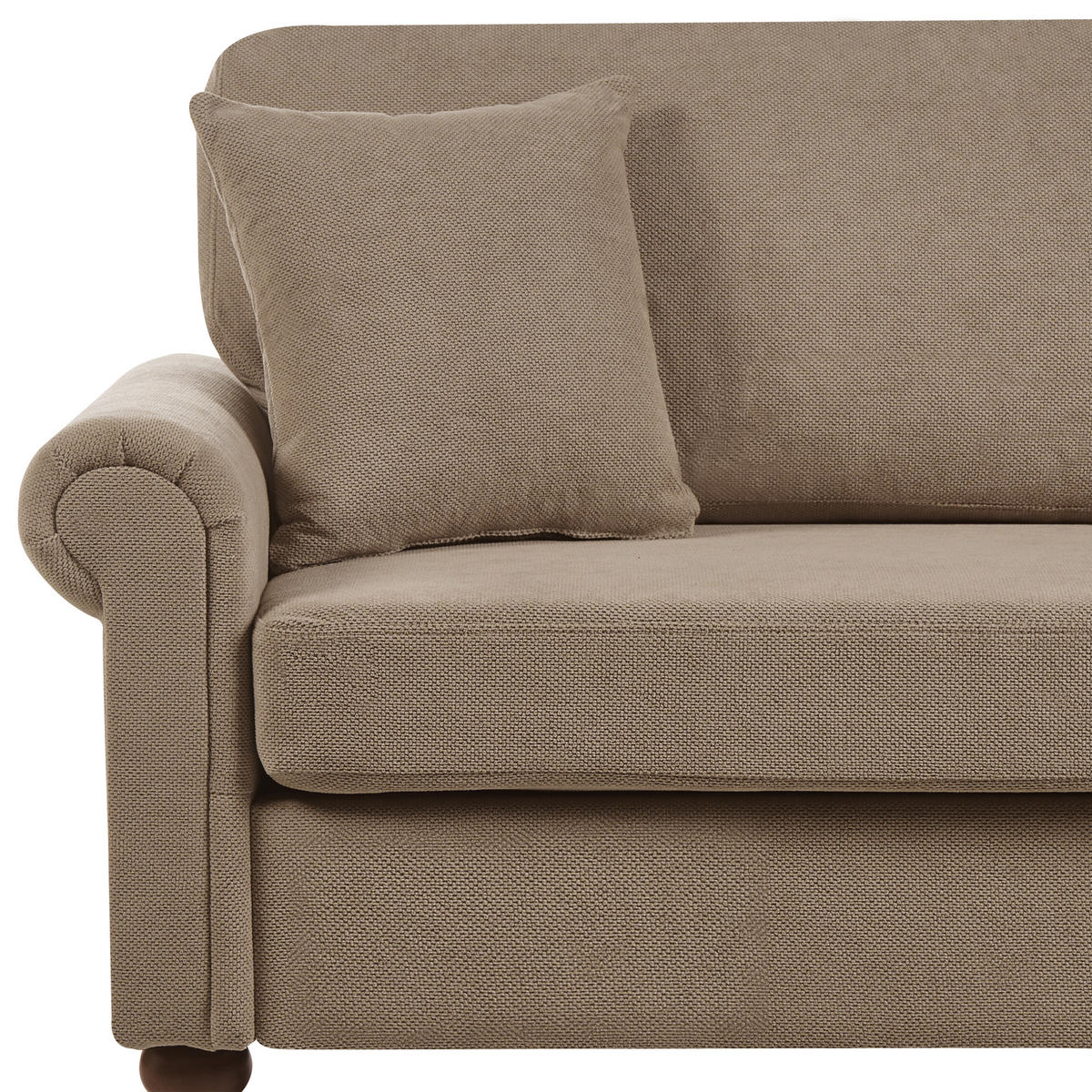 3-SITZER-SOFA Stoff Braun Ginnerup - Braun, Textil (195/84/76cm) - Beliani