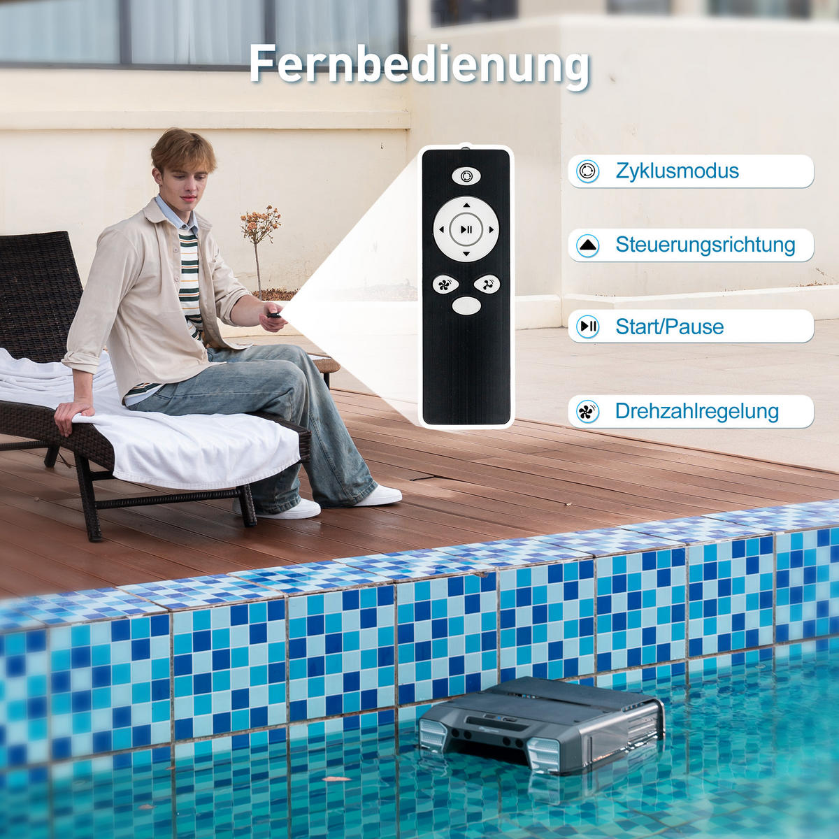 POOLROBOTER Y80 - Schwarz, Kunststoff (32.9/19.9/44cm) - EVERCROSS BOT