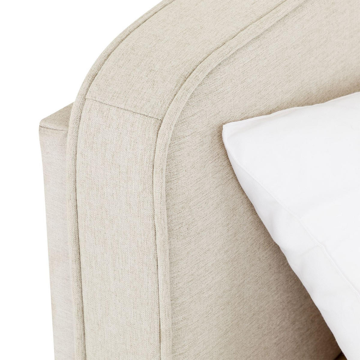 POLSTERBETT LATINI 160x200 cm cremeweiß - Creme, Textil (160/200cm) - IDIMEX