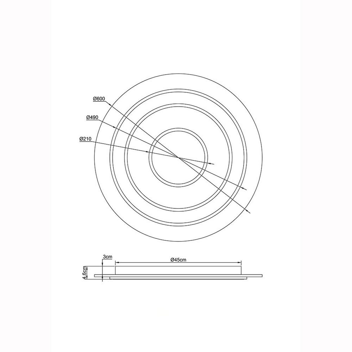 LED DECKENLEUCHTE Metall Anthrazit Grau - Grau, Metall (60/60/5.5cm) - Globo Lighting