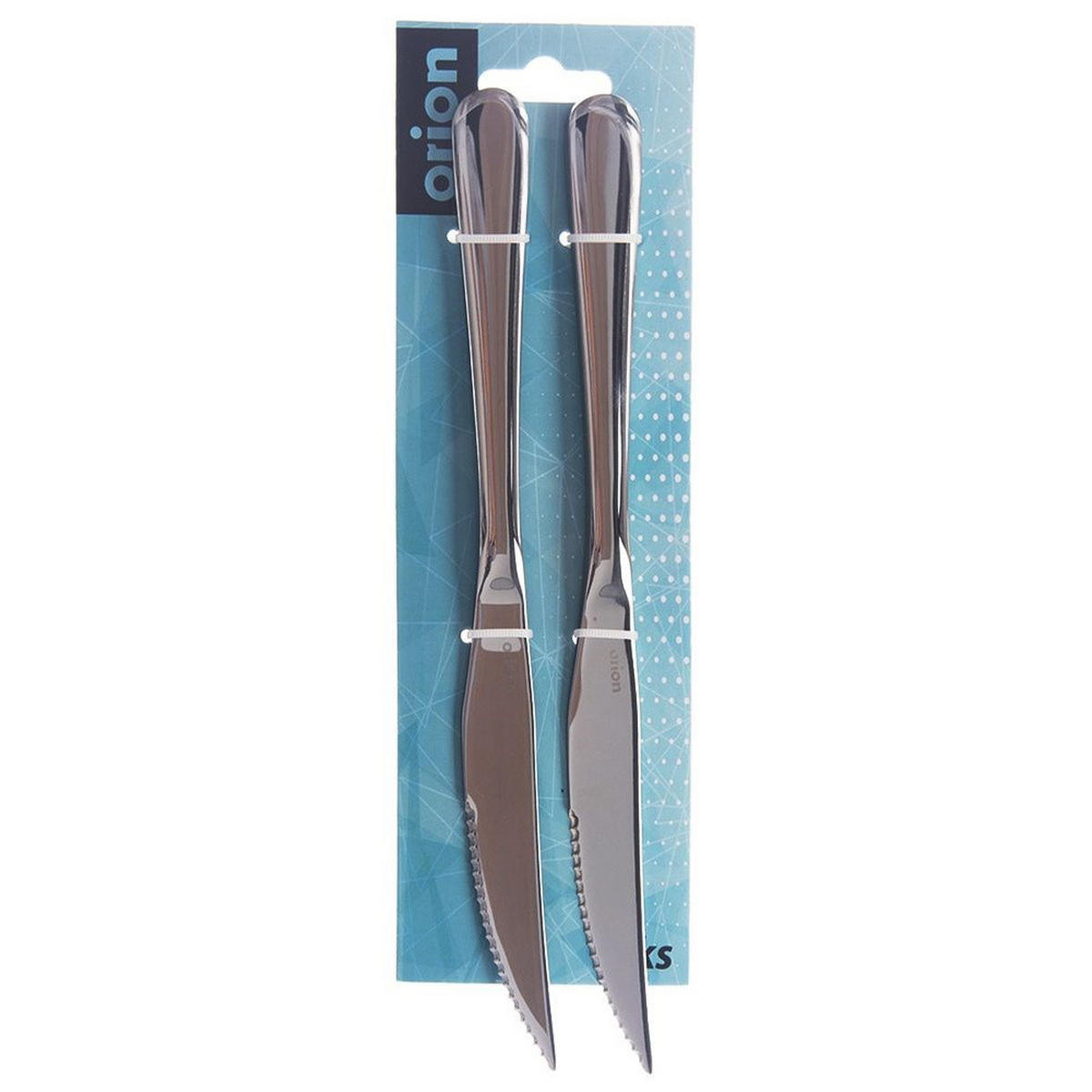 STEAK- UND BURGERMESSER Stahl 2 Stück. - Silberfarben, Metall (23cm) - Orion 