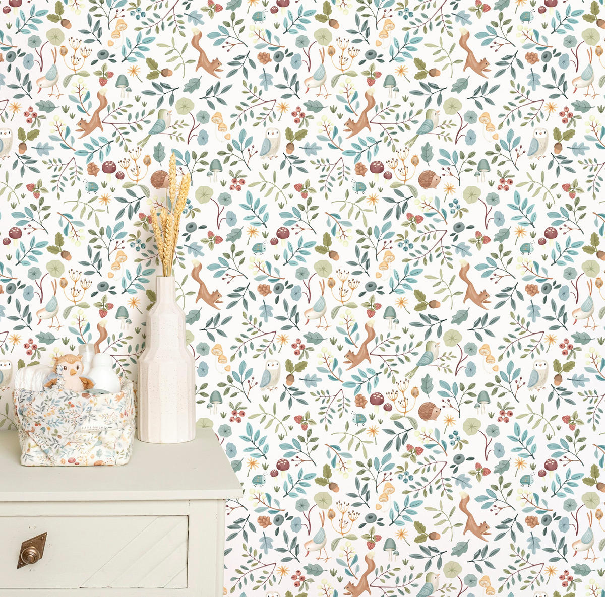 VLIESTAPETE Waldfreunde Bunt - Multicolor, Papier/Kunststoff (52/1000cm) - Little Dutch