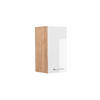 HÄNGESCHRANK R-Line Weiß Hochglanz 30 cm - Honigeiche/Weiß Hochglanz, Holzwerkstoff (30/60/31cm) - Vicco