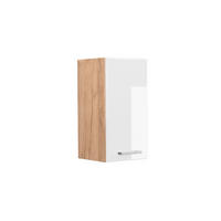 HÄNGESCHRANK R-Line Weiß Hochglanz 30 cm - Honigeiche/Weiß Hochglanz, Holzwerkstoff (30/60/31cm) - Vicco